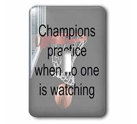 3dRose lsp_195280_1 Les champions s'entraînent quand personne ne regarde, noir, gris interrupteur à bascule