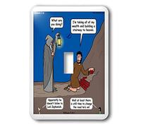 3dRose lsp_19615_1 Zephaniah 1 7 18 Battle Of Evermore Bible Stairway to Heaven LED Zeppelin Interrupteur à bascule unique Multicolore