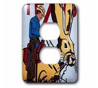 3dRose LSP_209605_6 Amarillo, Texas - The Big Texan Steak House. 2 prises de prises de courant Multicolore