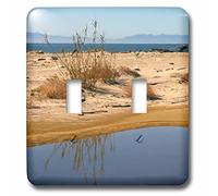 3dRose lsp_211617_2 Eau qui était laissée par la dernière marée haute à la plage. - Interrupteur à bascule double