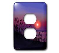 3dRose lsp_21818_6 Sunrise On The Great Lakes Couvercle de prise 2 prises