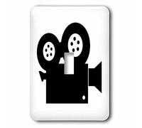 3dRose LSP_234439_1 Image Silhouette of Movie Projector Interrupteur à baïonnette, Ne s'applique Pas
