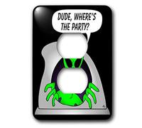 3dRose lsp_25031_6 Alien Party 1 On Noir 2 prises