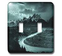 3dRose LSP_26352_2 Vintage Adams Tetons and The Snake River Interrupteur à baïonnette, Multicolore