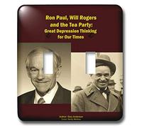 3dRose LSP_26361_2 Ron Paul Will Rogers and The Tea Party Interrupteur à baïonnette, Multicolore
