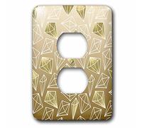 3dRose lsp_271002_6 Capot de prise de vue Glam Gold Diamonds