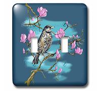 3dRose LSP_280171_2 Happy Bird in Spring with Sakura Blossoms Interrupteur à baïonnette, Ne s'applique Pas