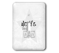 3dRose LSP_29390_1 Worlds Best Dad in Gray Words Fathers Day Interrupteur à baïonnette, Multicolore