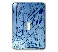 3dRose LSP_29662_1 Blue Notes Interrupteur à baïonnette, Multicolore