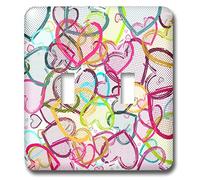 3dRose LSP_32522_2 Candy Hearts Interrupteur à baïonnette, Multicolore