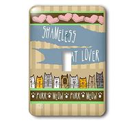 3dRose LSP_33996_1 Bunch of Cats Kittens Pets Animals Cute Original Folk Art Painting Interrupteur à baïonnette, Multicolore