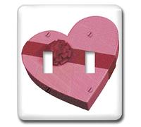3dRose LSP_34486_2 Heart Shaped Box of Chocolates Interrupteur à baïonnette, Multicolore