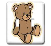 3dRose lsp_37353_2 Interrupteur à bascule double ours marron