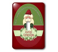 3dRose lsp_38745_1 Santa I Have Been A Very Good Grandpère This Year in Red and Green Interrupteur à bascule unique rouge et vert