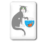 3dRose lsp_44788_1 "Adorable Cat With Paw In Fish Bowl-Single Interrupteur à baïonnette