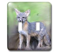 3dRose Lsp_4657_2 Interrupteur à bascule double renard gris