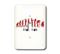 3dRose LSP_47365_1 Kike Calvos Evolution by Natural Selection of A Professional Photographer on White Background Interrupteur à baïonnette, Blanc