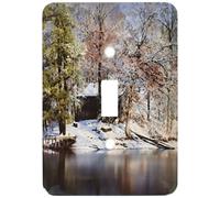 3dRose LSP_48677_1 Heaven on Earth Can be Found Tennessee Mountains Inside This Rural Cabin in The Snow Interrupteur à baïonnette