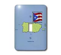 3dRose LSP_49046_1 Flag Map with The Commonwealth of Puerto Rico Printed in English and Spanish Interrupteur à baïonnette, Ne s'applique Pas