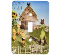 3dRose lsp_51570_1 3 Little Pigs And The Big Bad Wolf Interrupteur à baïonnette