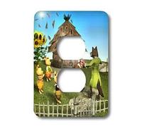 3dRose LSP_51570_6 The 3 Little Pigs and The Big Bad Wolf Couvercle de sortie