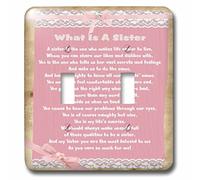 3dRose lsp_52226_2 "My Sisiter The perfect sister beautiful ode to a sibling and gift that will touch her heart-Double Interrupteur à baïonnette