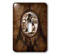 3dRose LSP_52256_1 Brown Native American Wolf Based on a Painting by Martin Basmajian Interrupteur à baïonnette