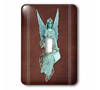 3dRose LSP_53908_1 Angel in Robe with Sash Wings on A Plum Background and Turquoise Line Interrupteur à baïonnette, Ne s'applique Pas