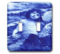 3dRose LSP_55222_2 Old Photo of Little Blue Mermaid Interrupteur à baïonnette, Ne s'applique Pas