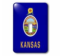 3dRose LSP_55438_1 State Flag of Kansas (PD Interrupteur à baïonnette