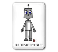 3dRose LSP_6153_1 Love Does Not Compute Robot Interrupteur à bascule Multicolore