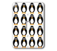 3dRose LSP 6287 Interrupteur à bascule Motif pingouin Blanc 2,5 cm