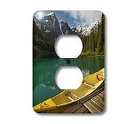 3dRose LSP_70948_6 Canoë le long du lac Moraine, Parc national, Banff Prise de courant