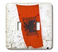 3dRose LSP_72073_2 Interrupteur à bascule double drapeau albanais Berat Vieille ville fortifiée Albanie