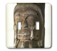 3dRose lsp_73900_2 Gitksan Totem Pole Kispiox Village Colombie-Britannique-Cn02 Pcl0241 Interrupteur à bascule double Paul Colangelo