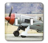 3dRose lsp_76017_2 Warbirds over Wanaka Vintage Airplanes-Au02 Dwa6020 David Wall Double interrupteur à bascule