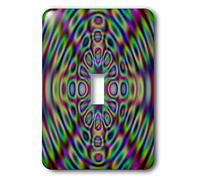 3dRose LSP_7636_1"Art numérique abstrait coloré et Crazy par Angelandspot Interrupteur à bascule unique Multicolore