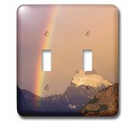 3dRose lsp_85331_2 Rainbow On Peak Solo, Los Glaciares, Patagonia Argentina Sa01 Ksu0044 Keren Su Double interrupteur à bascule