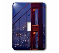 3dRose lsp_88427_1 Transamerica, Golden Gate Bridge, San Francisco, Ca - US05 Jgs0010 - Jim Goldstein - Interrupteur à bascule unique, multicolore