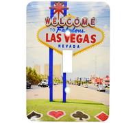 3dRose lsp_92221_1 Panneau de bienvenue Las Vegas On A Slunny Day, Nevada Us29 Ist0009 Inti St Clair Interrupteur à bascule unique