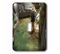 3dRose lsp_94746_1 Interrupteur à bascule unique Utah, Zion Np, Hiker Swims Through The Subway Us45 Dsv0155 David Svilar