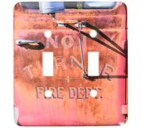 3dRose Lsp_94931_2 1956 International Old Fire Truck Maine Us45 Ssm0142 Scott T Smith Double interrupteur à bascule