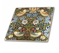 3dRose William Morris Motif Fraise - Carreaux en céramique 6 (CT 219390 2)