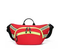 3DTengkit Sac banane de premiers secours pour homme et femme, sac de premiers secours vide avec ceinture réglable, pour voyage, course, randonnée, promenade du chien, cyclisme, escalade, Rouge