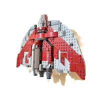3Dudes & Dad Support mural compatible avec la navette Jedi LEGO® Star Wars T6 - Crochet de rangement conçu sur mesure pour l'ensemble 75362-3D en plastique imprimé - Livré avec matériel de montage