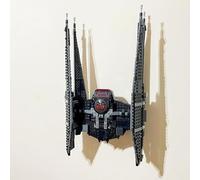 3Dudes & Dad Support mural compatible avec le jeu TIE Fighter de LEGO Star Wars Kylo Ren (set 75179) - Support d'affichage parfait - Sécurisé, robuste et peu encombrant - Installation facile avec