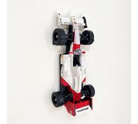 3Dudes & Dad Support mural compatible avec LEGO® Icons McLaren MP4/4 - Crochet de rangement conçu sur mesure pour l'ensemble 10330 - Plastique imprimé 3D - Fourni avec matériel de montage