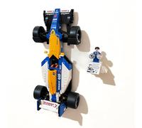 3Dudes & Dad Support mural compatible avec LEGO® Icons Williams Racing FW14B - Crochet de rangement conçu sur mesure pour l'ensemble 10353 - Plastique imprimé 3D - Fourni avec matériel de montage