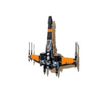 3Dudes & Dad Support mural compatible avec Lego Star Wars Poe Dameron's X-Wing Starfighter - Crochet de rangement personnalisé pour l'ensemble 75102-3D en plastique imprimé - Livré avec matériel de