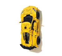 3Dudes & Dad Support mural compatible avec Lego® Technic Corvette Stingray - Crochet de rangement conçu sur mesure pour l'ensemble 42205-3D en plastique imprimé - Fourni avec matériel de montage
